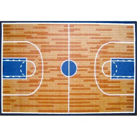 LA RUG, FUN RUGS LA Rug GI-10 1929 Fun Time Collection - Basketball Court Rug - 19 x 29 Inch GI-10 1929